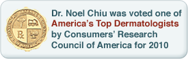Dr. Chiu was voted one of America’s Top Dermatologists by Consumers’ Research Council of America for 2010